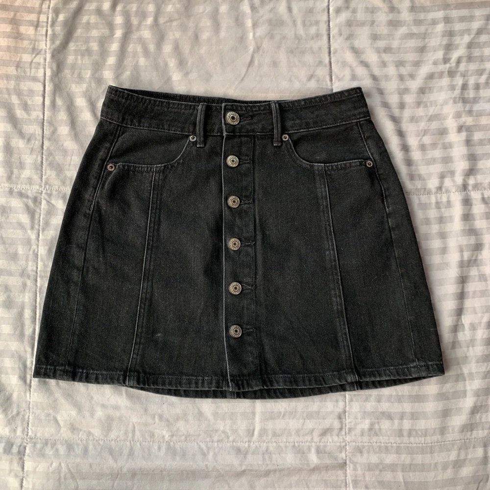 Jean Skirt with Buttons